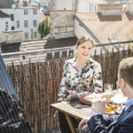 Terrasse mit Solaranlage